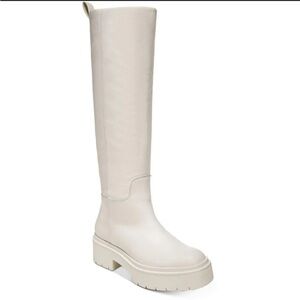 Sam Edelman Larina ivory knee Lugg boot size 7